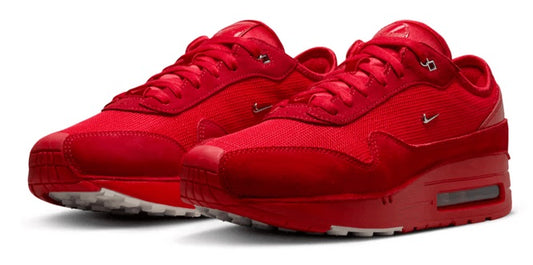 Jacquemus x Wmns Air Max 1' 86 University Red and Metallic Silver